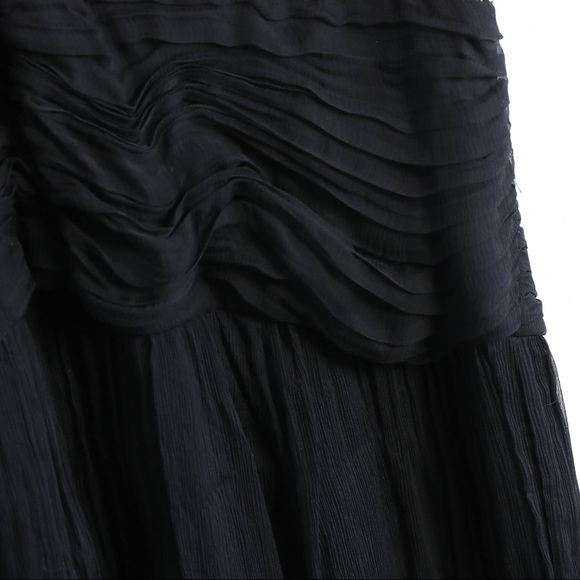 Tadashi Shoji evening dress black gown upscale chic maxi long event gala lace 16 - Picture 5 of 8